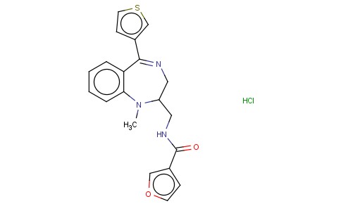 3-FURANCARBOXAMIDE, N-((2,3-DIHYDRO-1-METHYL-5-(3-THIENYL)-1H-1,4-BENZ ODIAZEPIN-2-YL)METHYL)-, MONO